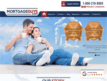 Tablet Screenshot of mortgageguys.com